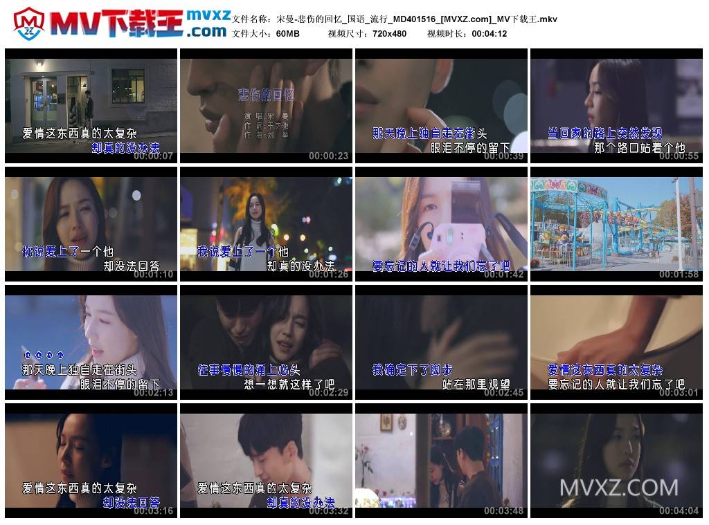 宋曼-悲伤的回忆_国语_流行_MD401516